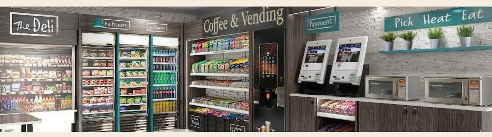 Micromercado de autoservicio en oficina